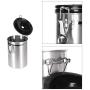 YOCrazy-US Direct 304 Stainless Steel Premium Coffee Canister - Stainless Steel Storage Container with Scoop - Keeps Your Coffee Airtight Fresh and Flavorful