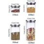 Glass Jars With Stainless Steel Lid Home Storage Bottles Container Kitchen Spice Sealed Bulk Candy Jar 950mlB167
