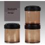 YTF-Coffee sealed cans, plastic candy moisture-proof storage cans, stackable milk powder storage cans 2 sets