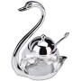 Zinc Alloy Kitchen Spice Seasoning Bottle Swan Design Sugar Salt Coffee Storage container Tank with Spoon Kitchen Cooking Tools Condiment bottles
