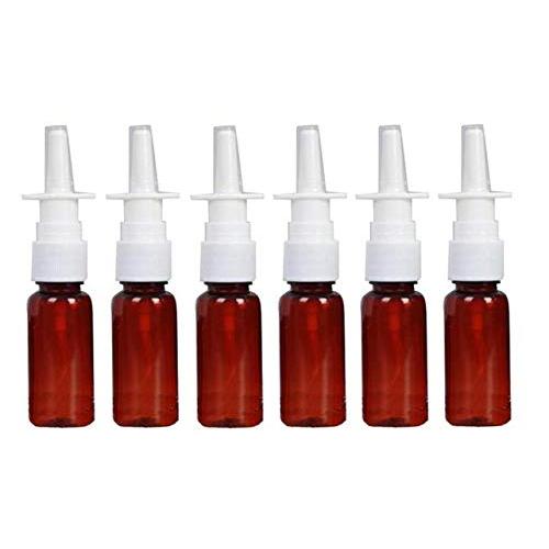 12Pcs Empty Amber Plastic Fine Mist Atomizers Nasal Bottle For ​​Saline Water Medical Injection Makeup Water Perfume Storage Container size 20ml/0.67oz