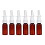 12Pcs Empty Amber Plastic Fine Mist Atomizers Nasal Bottle For ​​Saline Water Medical Injection Makeup Water Perfume Storage Container size 20ml/0.67oz