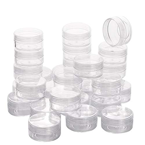 100 Pieces 10g Cream Jars with Lids Lip Scrub Containers TSA Approved Toiletry Containers for Traveling