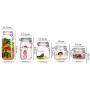 Kitchen Sealed Jar Glass Storage Jar Snack Square Food Jam Bottle Passion Fruit Enzyme Bottle Kimchi With Lid Bottle (Size : XS)