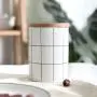 Bouteille de Pot en Céramique TNKML avec Couvercle en Bambou pour Épices, Sel, Sucre, Récipient de Rangement de Cuisine - B Bouteille de Pot en Céramique TNKML avec Couvercle en Bambou pour Épices, Sel, Sucre, Récipient de Rangement de Cuisine - B