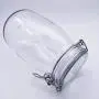 Dsxnklnd 1150ML Plastic Oval Clip Top Storage Jar with Airtight Seal Lid Food Candy Container Kitchen Spice Organizer