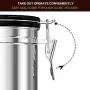 Stainless Steel Coffee Canister, 22.8 oz Airtight Coffee Storage Containers with Built-in CO2 Gas Vent Valve & Date Tracking Wheel & Scoop, Vacuum Storage Jar Keep Coffee Sugar Tea Fresh(Sliver,Large) Stainless Steel Coffee Canister, 22.8 oz Airtight Coffee Storage Containers with Built-in CO2 Gas Vent Valve & Date Tracking Wheel & Scoop, Vacuum Storage Jar Keep Coffee Sugar Tea Fresh(Sliver,Large)
