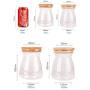 UPKOCH Glass Storage Jar Kitchen Food Storage Canisters Container With Airtight Lid 550ml