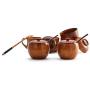 Seasoning Jar, Maserfaliw Wooden Seasoning Pot Spice Jar Spoon Set with Lid Kitchen Storage Container, Recyclable, Suitable For Holiday Gifts In The Outing and Indoors.