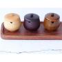 Mini Spice Jars Simple wooden seasoning jar with lid small wooden box kitchen set