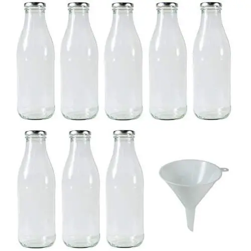 Bouteilles Viva Haushaltswaren # 62265 – 8 Bouteilles 1 Litre à Large Ouverture avec Filtre Soufflet, Bocal en Verre 9 cm de Diamètre, Bocal à Vis, Transparent, 8.8 x 8.8 x 25.9 cm Bouteilles Viva Haushaltswaren # 62265 – 8 Bouteilles 1 Litre à Large Ouverture avec Filtre Soufflet, Bocal en Verre 9 cm de Diamètre, Bocal à Vis, Transparent, 8.8 x 8.8 x 25.9 cm