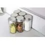 Nellam French Round Glass Spice Jars ? Set of 24 with Shaker Lids and Chalkboard Sticker Labels, Small 4oz Bottles - Stackable Herbs and Spices Containers - Decorative Organizers in Silver Nellam French Round Glass Spice Jars ? Set of 24 with Shaker Lids and Chalkboard Sticker Labels, Small 4oz Bottles - Stackable Herbs and Spices Containers - Decorative Organizers in Silver