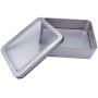 Handley-1 Rectangular Candy Storage Boxes,Silver Metal Tins with View Window for Candles Candies Gifts Balms Treasures Pills Crafts