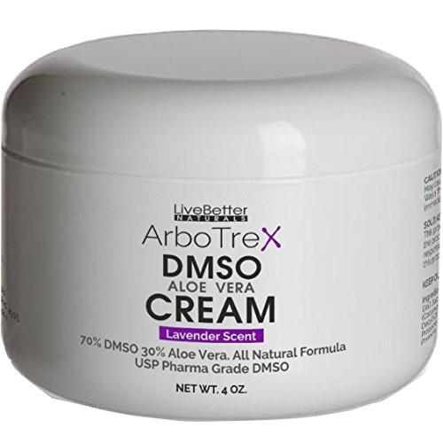 DMSO Cream With Aloe Vera - Lavender Scented, Made With 99.9% Pure Pharmaceutical grade DMSO - 70% DMSO/30% Aloe Vera, Made in USA for Live Better Naturals 4 oz