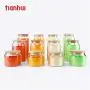 Tianhui Modern Design Airtight Food Storage High Borosilicate Glass Jar with Silicone Sealing Ring Wood Lid for Tea, Coffee, Spice and More (1200ML) Tianhui Modern Design Airtight Food Storage High Borosilicate Glass Jar with Silicone Sealing Ring Wood Lid for Tea, Coffee, Spice and More (1200ML)