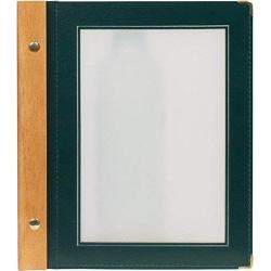 Securit A5Wood Range Menu Card with 2 Inserts, Green