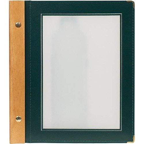 Securit A5Wood Range Menu Card with 2 Inserts, Green