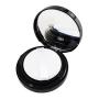 1Pcs 15ml/0.5oz Black Empty Refillable BB Cream Fluid Foundation Box with Gold Line Mirror Powder Puff and Sponge Core DIY Cosmetic Air Cushion Powder Case Jar Container for Makeup