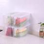 ManxiVoo Fridge and Freezer Bins Refrigerator Storage Organizer Fruit Food Storage Box with Lids and Handle (Clear)