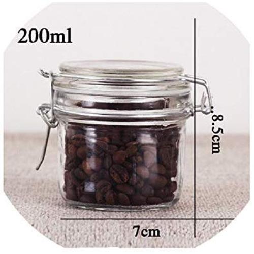 1Pcs 500 750 1000 1500 Glass Storage Bottles Jars With Lid Large Capacity Honey Candy Jar Kitchen Storage Container Glass Jar,200Ml