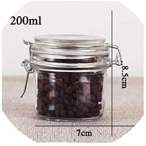 Bouteilles de stockage en verre 1 pièce, 500/750/1000/1500 ml avec couvercle, pot à miel, pot à bonbons, conteneur de rangement en verre pour cuisine. Bouteilles de stockage en verre 1 pièce, 500/750/1000/1500 ml avec couvercle, pot à miel, pot à bonbons, conteneur de rangement en verre pour cuisine.