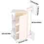 Liukouu Sticking Rotary Seasoning Kitchen Pepper Sugar Jar Spice Rack Food Box Storage(Grey)