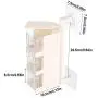 Clear Seasoning Box, Sticking Rotary Seasoning Kitchen Pepper Sugar Jar Spice Rack Food Box Storage(Beige)