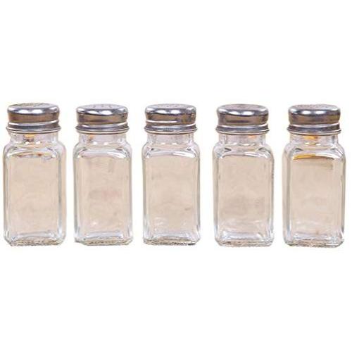 JUSTDOLIFE Spice Bottles Glass Spice Jar Seasoning Bottles Kitchen Gadgets with Shaker Top 5PCS