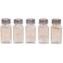 JUSTDOLIFE Spice Bottles Glass Spice Jar Seasoning Bottles Kitchen Gadgets with Shaker Top 5PCS