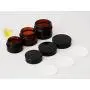2PCS Amber Round Glass Jars with Inner Liners and black Lids Empty Refillable Containers for Cosmetics Creams Lotions Essential Oils (50g) 2PCS Amber Round Glass Jars with Inner Liners and black Lids Empty Refillable Containers for Cosmetics Creams Lotions Essential Oils (50g)