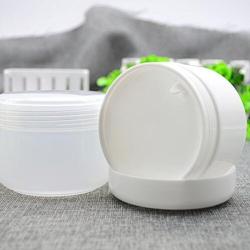 6PCS 250ML/8OZ Refillable Jars Empty White Cosmetic Containers Cases with Lid Face Cream Lotion Jars Ointments Bottle Plastics Storage Travel Bottles with Inner Liners and Round Lids