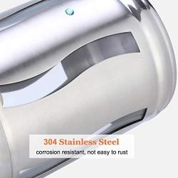 Kitchen Airtight Coffee Canister Jars Stainless Steel Food Storage Containers with Air Tight Lid and Clear Windows,Pantry Organization and Storage for Tea Snacks Sugar Milk Powder,Silver