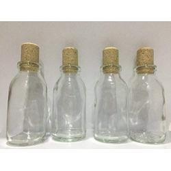 Glass Bottle Cork (4.8 cm x 13 cm tall) set of 4