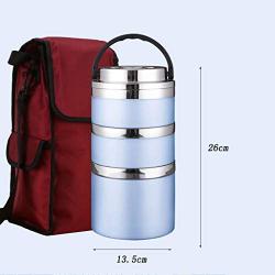 Thermos Food Jar Thermos Stainless Food Flask For Kids,Storage Bag (Color : Blue)