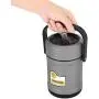 Boîte de Lunch Isolée Thermique Ginyia, 1,5L/2L Grande Capacité, 3 Couches en Acier Inoxydable, Contenant Thermique Isolant pour Étudiants et Adultes (1,5L Noir)