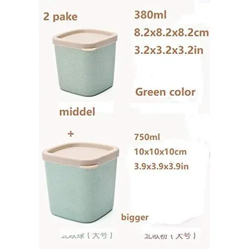 Luftdichte Lebensmittelbehälter - Behälter Set mit Deckeln - Lebensmittelbehälter Set - BPA-freier Kunststoff - 2er Set, Heavy Duty, Grün