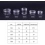 PandaHall Elite About 20 Pcs 10ml 20ml 30ml 40ml 50ml Round Clear Empty Plastic Cosmetic Samples Container Pot Jars Bead Storage Box with Screw Lids for Beads, Jewelry Nails Art, Travel Cream