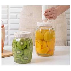 Glass Sealed Jar Kitchen Jar Bottle Candy Jar Enzyme Kimchi Glass Food Storage Containers,1.2L