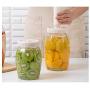 Glass Sealed Jar Kitchen Jar Bottle Candy Jar Enzyme Kimchi Glass Food Storage Containers,1.2L