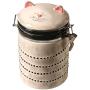 ART & ARTIFACT Ceramic Cat Treat Cookie Jar - Sealable Kitchen Canister
