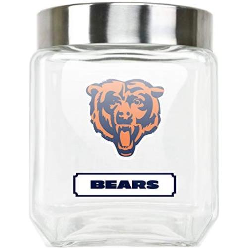NFL Chicago Bears Glass Canister, Large NFL Chicago Bears Glass Canister, Large