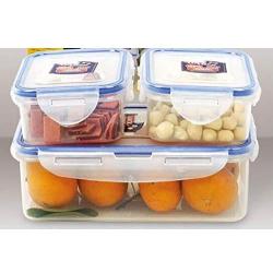 Canisters Sets for The Kitchen, Fresh Lunch Box Storage jar with lid Clear Plastic Crisper Set-D