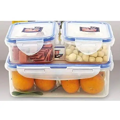 Canisters Sets for The Kitchen, Fresh Lunch Box Storage jar with lid Clear Plastic Crisper Set-D