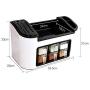 Shelf knife multi-function kitchen rack seasoning box seasoning jar storage rack storage rack chopsticks storage box Vineyard (Color : Green)