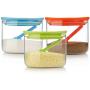 Kitchen Storage Jar Glass Spice Jar With Lid 500Ml Food Grade Canister Airtight Food Container Herb Stock Bottle Color Random,Random Color 500Ml