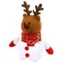NUOBESTY 3pcs Christmas Candy Jar Food Storage Container Christmas Reindeer Elk Clear Plastic Gift Bottle Holder Container Box Xmas Holiday Party Decoration Ornament