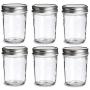 LovelyKitchent Deco Wood - Boxes Jars Bottles Jars Boxes Glass Honey Mason Glass Women Storage Free Bottle - 6Pc Glass Mason Jar With Lid Wedding Shower Baby Food Canned Spices Half Needle 11.8x 8.6Cm