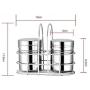 DYFYMX sugar bowl with lid Spice jar stainless steel sauce jar storage container flavoring jar spice storage box oil container for kitchen