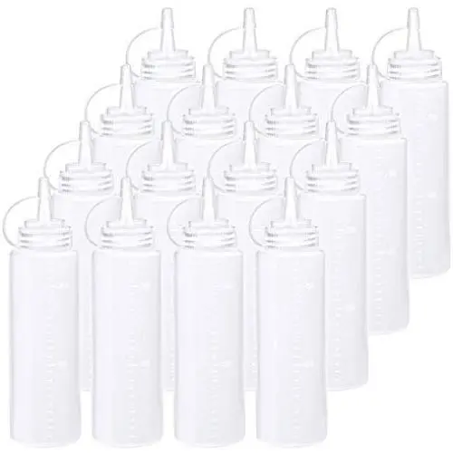 Bouteilles Doseuses Aneco, 16 Unités, 236 ml (8 Oz), avec Bouchons à Visser, Idéales pour Ketchup, BBQ, Sauces, Sirop, Vinaigres. Bouteilles Doseuses Aneco, 16 Unités, 236 ml (8 Oz), avec Bouchons à Visser, Idéales pour Ketchup, BBQ, Sauces, Sirop, Vinaigres.