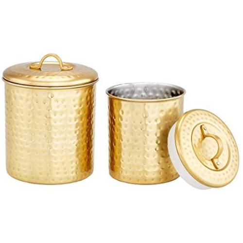 Old Dutch 847CC Canister, 2 Qt & 1 Qt, Champagne